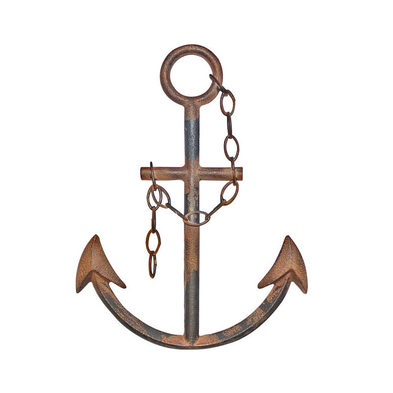 Wallcharmers WALL CHARMERS 16" Cast Iron Metal Anchor Wall Decor (Rustic) - Image 1